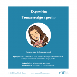 tomarse algo pecho expresiones españolas aprender español online